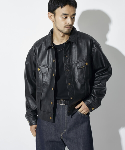 Lee（リー）の「Lee × Chah Chah × FREAK'S STORE/リー×チャーチャー×フリークスストア 別注 Lee × Chah Chah LEATHER RIDERS/リー チャーチャー レザー ライダース（ライダースジャケット・メンズ・ブラック・MEDIUM/LARGE）」の21枚目の写真