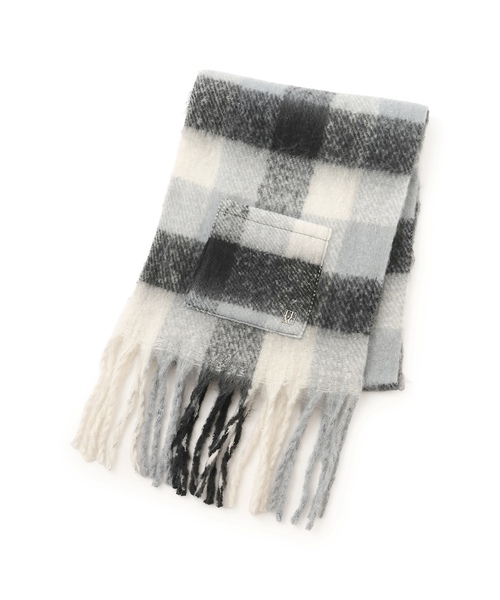 LOVETOXIC（ラブトキシック）の「【LTXC】チェックボリュームマフラー（マフラー・キッズ・ピンク/パープル/ブラック/ブルー・F）」の2枚目の写真