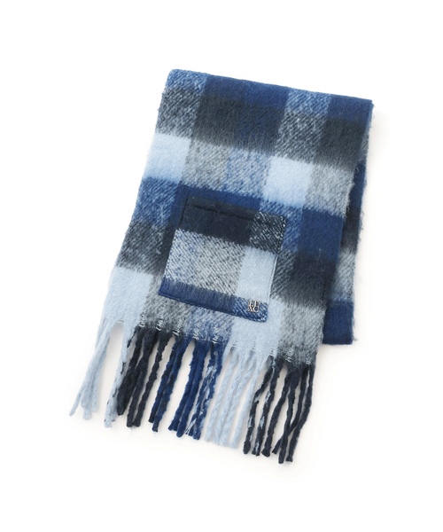 LOVETOXIC（ラブトキシック）の「【LTXC】チェックボリュームマフラー（マフラー・キッズ・ピンク/パープル/ブラック/ブルー・F）」の6枚目の写真