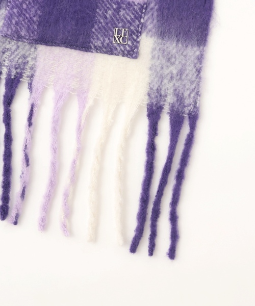 LOVETOXIC（ラブトキシック）の「【LTXC】チェックボリュームマフラー（マフラー・キッズ・ピンク/パープル/ブラック/ブルー・F）」の7枚目の写真