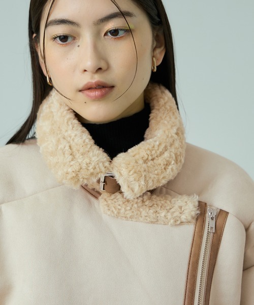 VICKY(ビッキー)の「フェイクムートンボアブルゾン(ブルゾン・レディース・ベージュ/ブラウン・M)」の14枚目の写真