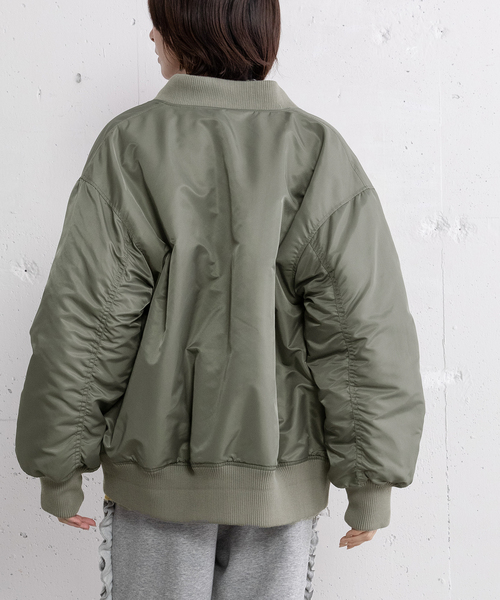 POU DOU DOU（プードゥドゥ）の「MA-1ブルゾン（MA-1・レディース・アイボリー/ブラック/カーキ・M）」の8枚目の写真