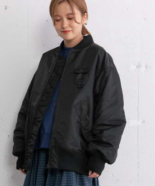 POU DOU DOU（プードゥドゥ）の「MA-1ブルゾン（MA-1・レディース・アイボリー/ブラック/カーキ・M）」の16枚目の写真