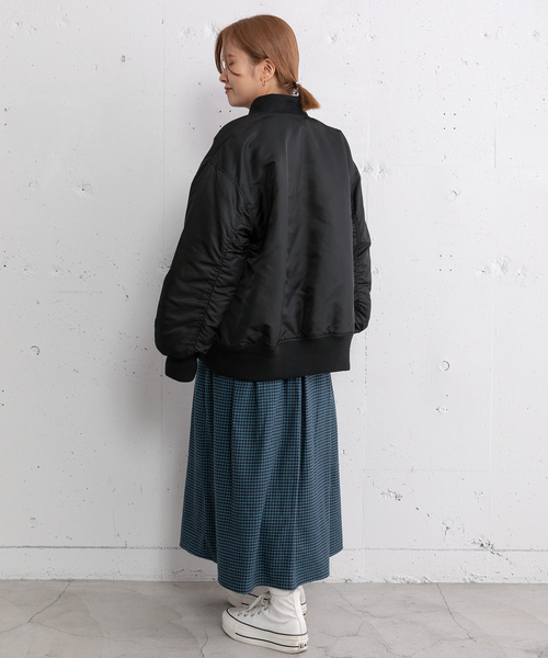 POU DOU DOU（プードゥドゥ）の「MA-1ブルゾン（MA-1・レディース・アイボリー/ブラック/カーキ・M）」の22枚目の写真