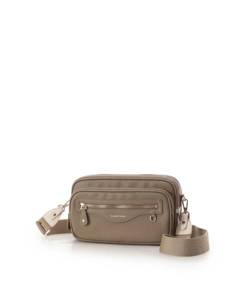 Samantha Thavasa（サマンサタバサ）の「カジュアルテイストスクエアショルダーバッグ（ショルダーバッグ・レディース・グレイッシュベージュ/ブラック/オフホワイト・FREE）」の4枚目の写真