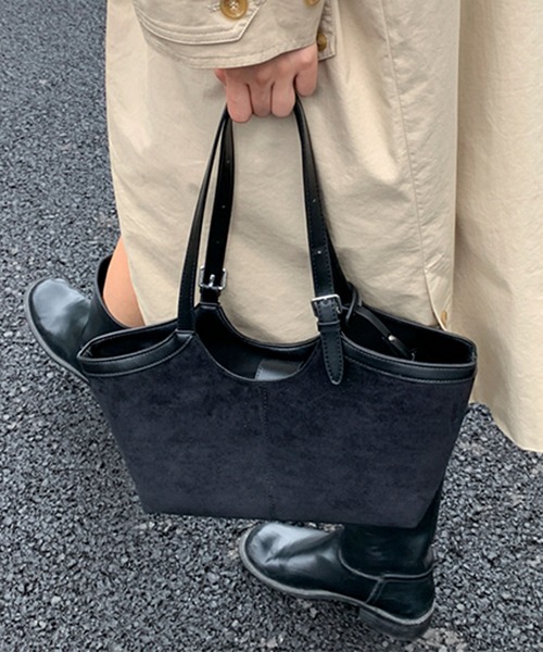 aimoha（アイモハ）の「【B.A.G】スエード ミニトートバッグ（トートバッグ・レディース・ブラック/ライトベージュ/ブラウン・FREE）」の17枚目の写真