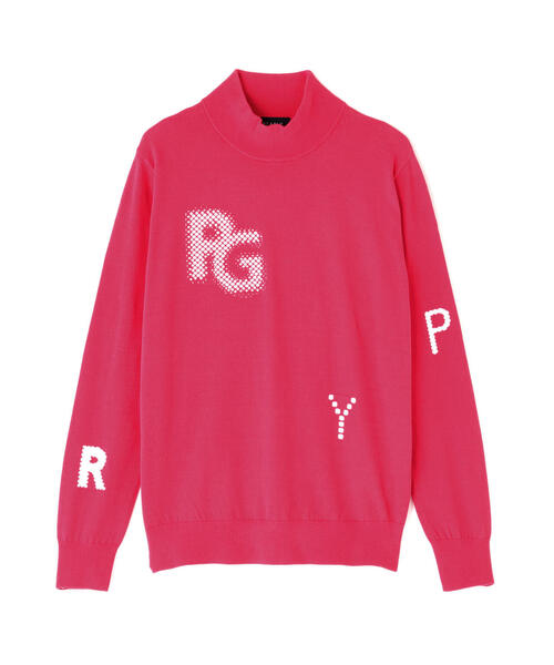 PEARLY GATES(パーリーゲイツ)の「12G部分ジャガードカシミヤタッチコットンハイネックニットプルオーバー(Tシャツ/カットソー・レディース・ネイビー/ピンク/ホワイト・MEDIUM/LARGE/SMALL)」の16枚目の写真