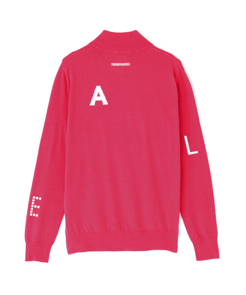 PEARLY GATES(パーリーゲイツ)の「12G部分ジャガードカシミヤタッチコットンハイネックニットプルオーバー(Tシャツ/カットソー・レディース・ネイビー/ピンク/ホワイト・MEDIUM/LARGE/SMALL)」の17枚目の写真