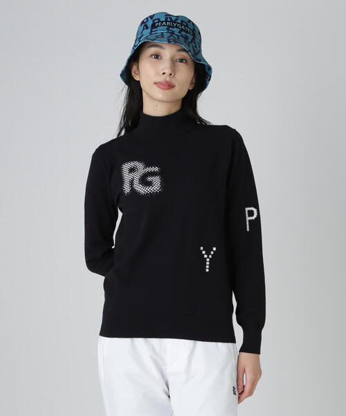 PEARLY GATES(パーリーゲイツ)の「12G部分ジャガードカシミヤタッチコットンハイネックニットプルオーバー(Tシャツ/カットソー・レディース・ネイビー/ピンク/ホワイト・MEDIUM/LARGE/SMALL)」の22枚目の写真