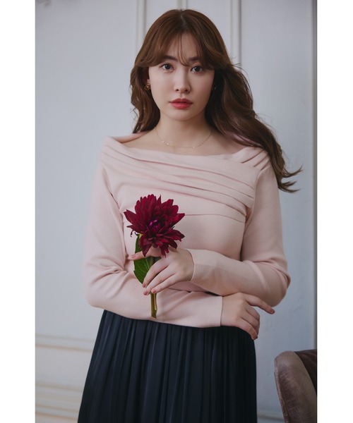 Aveline Gathered Knit Top(ニット/セーター)|Her lip to(ハー Aveline Gathered Knit Top(ニット/セーター)|Her lip to(ハー