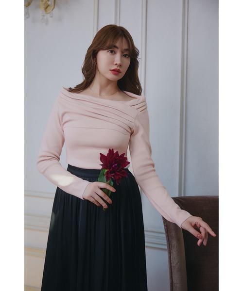 Aveline Gathered Knit Top（ニット/セーター）｜Her lip to（ハー