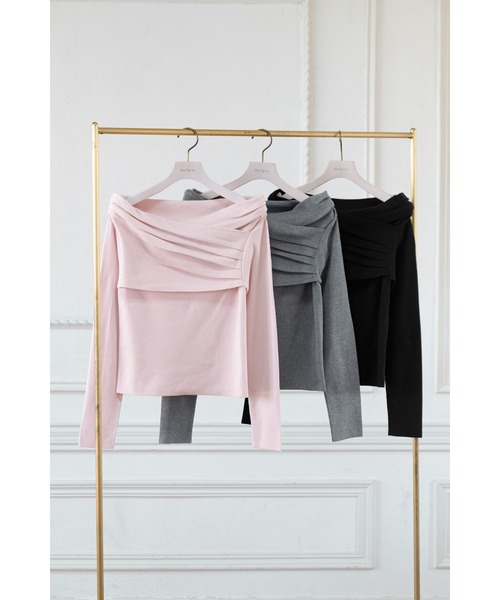 トップス Aveline Gathered Knit Top herlipto Aveline Gathered Knit Top（ニット/セーター）｜Her lip to（ハー