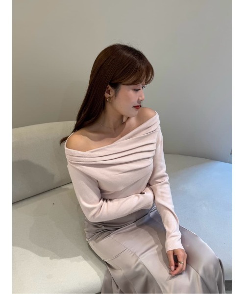 Aveline Gathered Knit Top（ニット/セーター）｜Her lip to（ハー