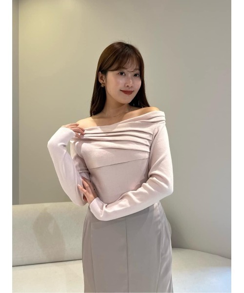 Aveline Gathered Knit Top（ニット/セーター）｜Her lip to（ハー