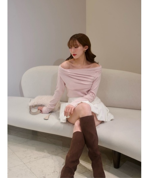 Aveline Gathered Knit Top（ニット/セーター）｜Her lip to（ハー