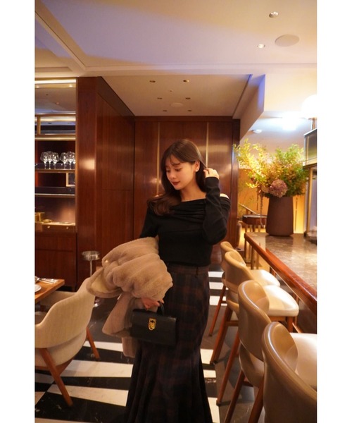 Aveline Gathered Knit Top（ニット/セーター）｜Her lip to（ハー