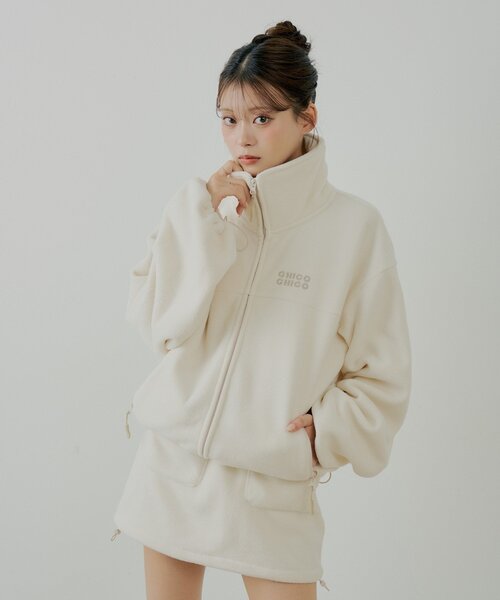Chico(チコ)の「【セットアップ対応】胸ロゴフリーストップス(シャツ/ブラウス・レディース・グレー/ブラウン/アイボリー/チャコールグレー/ピンク・FREE)」の17枚目の写真