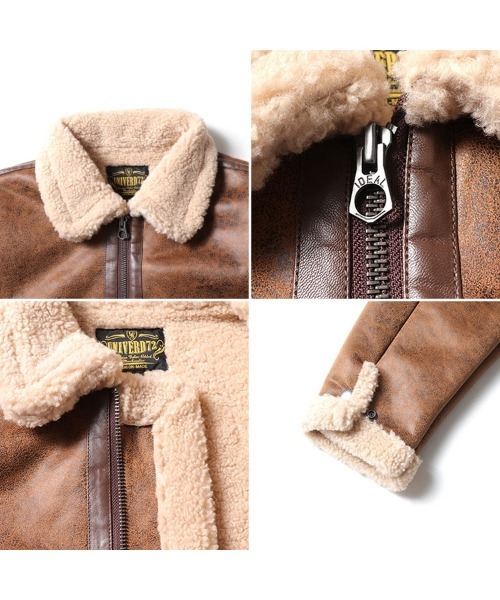 セール】［UNIVERD72/ユニバード］FAKE MOUTON JACKET type CWU/45P