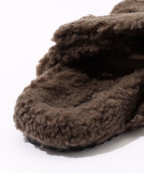 JAMES PERSE（ジェームスパース）の「ダブルストラップ シアリング スライドサンダル SWLSH8356（サンダル・レディース・ブラック系その他/ダークブラウン/ライトベージュ・9/　6/8/7）」の9枚目の写真