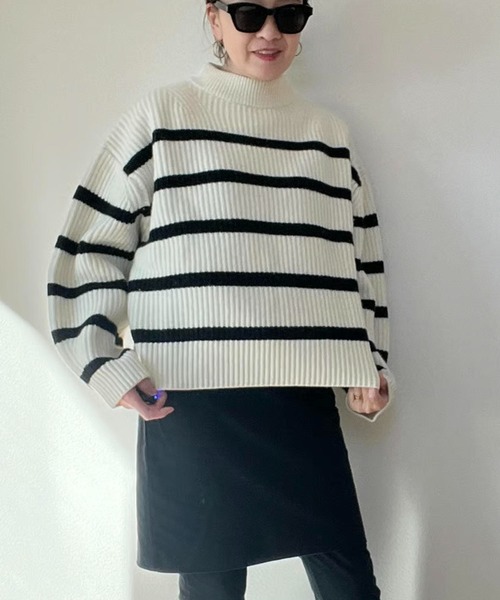 Trefle blanc(トレフルブラン)の「【original】tasmanialamb border knit(ニット/セーター・レディース・アイボリー・FREE)」の13枚目の写真