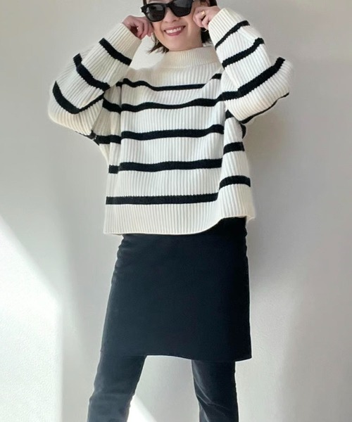Trefle blanc(トレフルブラン)の「【original】tasmanialamb border knit(ニット/セーター・レディース・アイボリー・FREE)」の14枚目の写真