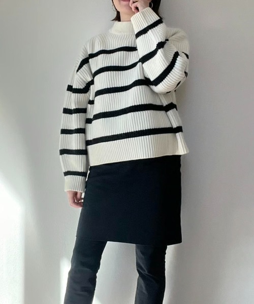 Trefle blanc(トレフルブラン)の「【original】tasmanialamb border knit(ニット/セーター・レディース・アイボリー・FREE)」の7枚目の写真
