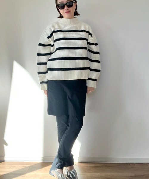 Trefle blanc(トレフルブラン)の「【original】tasmanialamb border knit(ニット/セーター・レディース・アイボリー・FREE)」の8枚目の写真