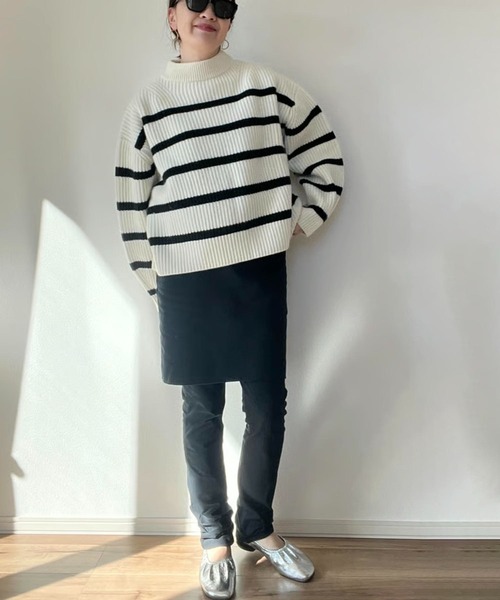 Trefle blanc(トレフルブラン)の「【original】tasmanialamb border knit(ニット/セーター・レディース・アイボリー・FREE)」の9枚目の写真