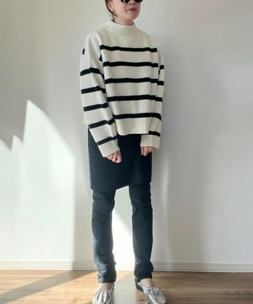 Trefle blanc(トレフルブラン)の「【original】tasmanialamb border knit(ニット/セーター・レディース・アイボリー・FREE)」の10枚目の写真