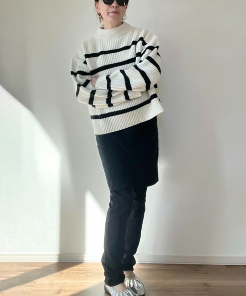 Trefle blanc(トレフルブラン)の「【original】tasmanialamb border knit(ニット/セーター・レディース・アイボリー・FREE)」の11枚目の写真