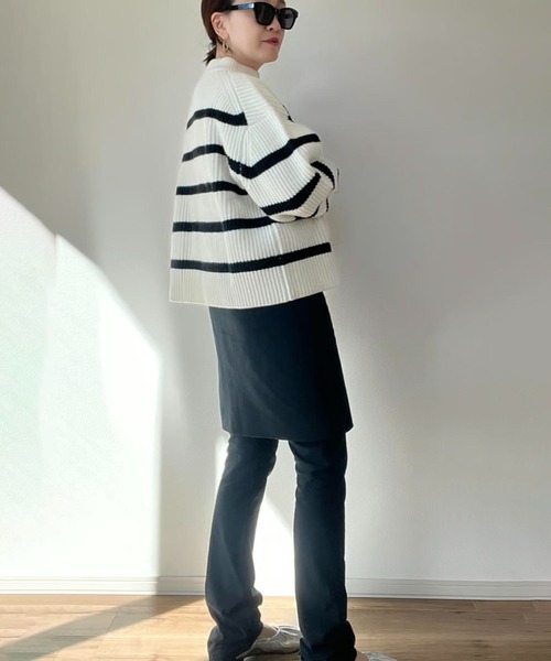 Trefle blanc(トレフルブラン)の「【original】tasmanialamb border knit(ニット/セーター・レディース・アイボリー・FREE)」の12枚目の写真