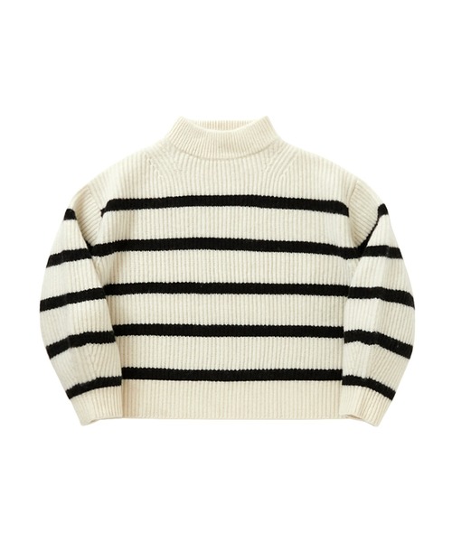 Trefle blanc(トレフルブラン)の「【original】tasmanialamb border knit(ニット/セーター・レディース・アイボリー・FREE)」の2枚目の写真