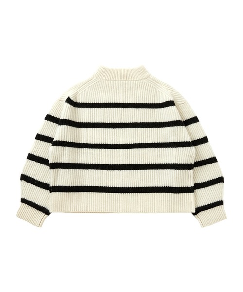 Trefle blanc(トレフルブラン)の「【original】tasmanialamb border knit(ニット/セーター・レディース・アイボリー・FREE)」の3枚目の写真