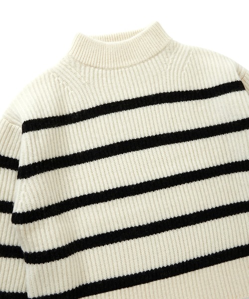 Trefle blanc(トレフルブラン)の「【original】tasmanialamb border knit(ニット/セーター・レディース・アイボリー・FREE)」の5枚目の写真