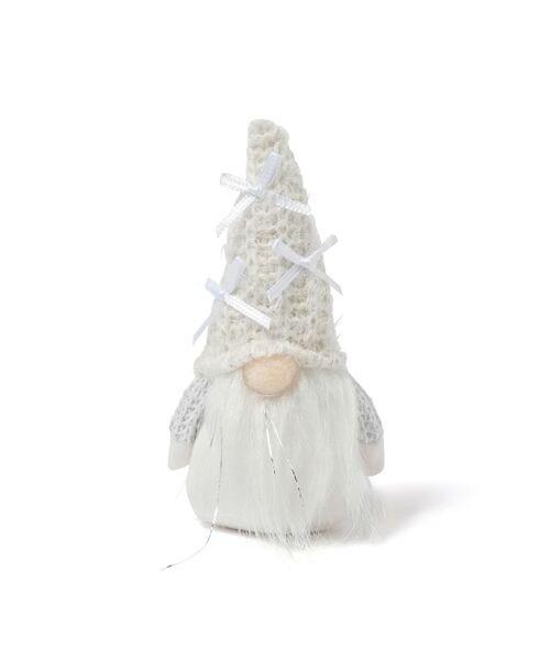 セール】ノルディックサンタ リボン S ホワイト（インテリア雑貨