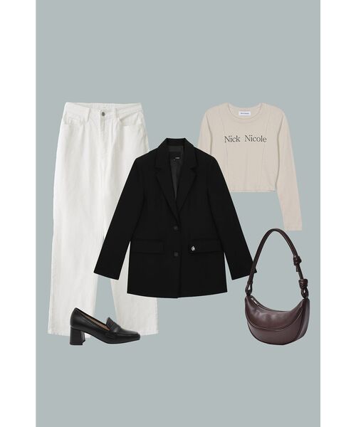 NICK&NICOLE(ニックアンドニコール)の「NICOLE PINTUCK LS CROP TOP_BEIGE(Tシャツ/カットソー・レディース・その他・FREE)」の7枚目の写真
