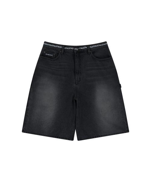 AAKAM（アーカム）の「Needlework Carpenter Bermuda Denim Pants (Black)（その他パンツ・レディース・その他・1/2）」の2枚目の写真