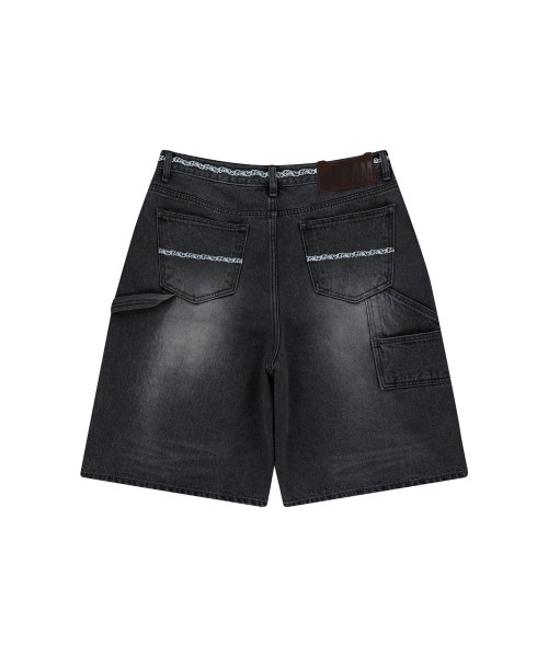 AAKAM（アーカム）の「Needlework Carpenter Bermuda Denim Pants (Black)（その他パンツ・レディース・その他・1/2）」の3枚目の写真