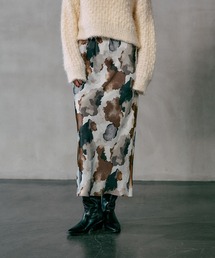 LEPSIM | ストレッチサテン柄スカート　606856(スカート)