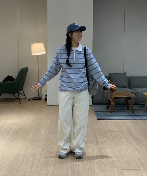 MUSINSA STANDARD WOMAN（ムシンサスタンダードウーマン）の「ウィメンズツーピンタックワイドチノパンツ[クリーム]（その他パンツ・レディース・その他・30/24/25/26/27/28/29）」の6枚目の写真