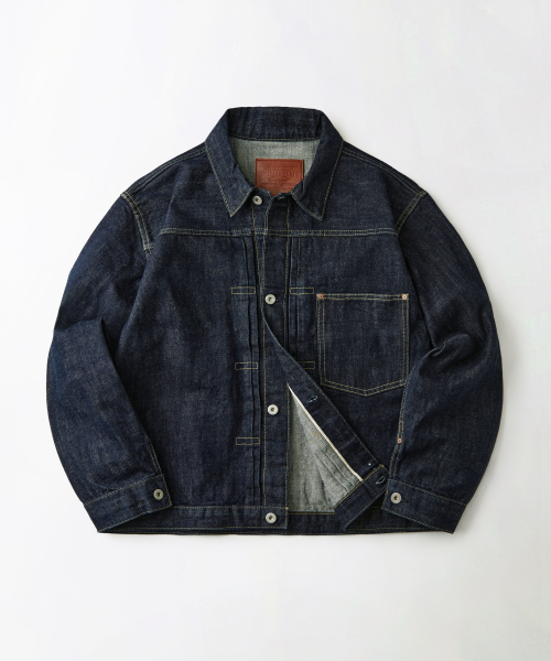 OUTSTANDING(アウトスタンディング)の「W.W. II SELVEDGE DENIM 1ST JACKET_INDIGO(デニムジャケット・メンズ・その他・SMALL/MEDIUM/LARGE/X-LARGE/X-SMALL)」の1枚目の写真