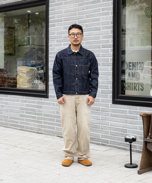 OUTSTANDING(アウトスタンディング)の「W.W. II SELVEDGE DENIM 1ST JACKET_INDIGO(デニムジャケット・メンズ・その他・SMALL/MEDIUM/LARGE/X-LARGE/X-SMALL)」の4枚目の写真