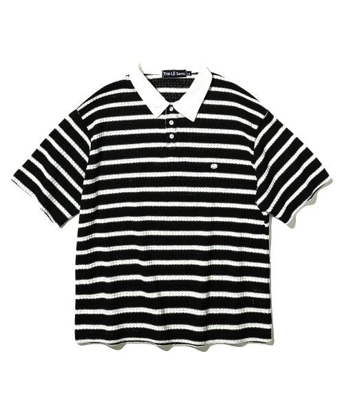 TRIP LE SENS（トリップ ル センス）の「サーファーストライプグランジカラーTシャツ_ブラウン（ポロシャツ・メンズ・その他・MEDIUM/LARGE）」の7枚目の写真