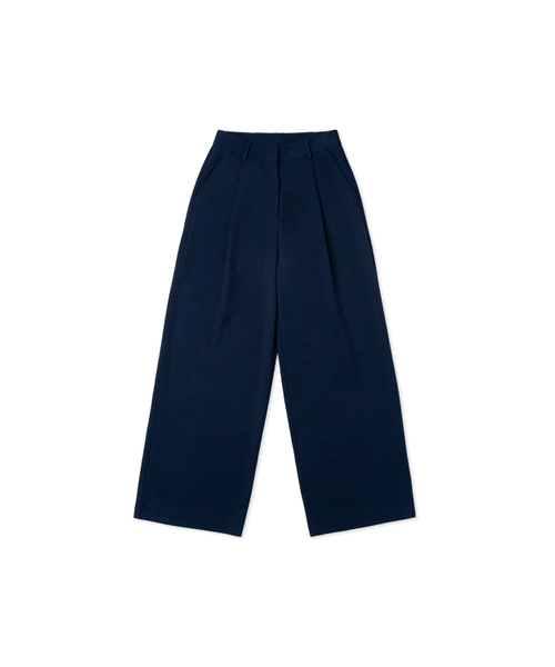 WITHOUT SUMMER(ウィズアウトサマ)の「モードワイドスラックス_ネイビー(スラックス・レディース・その他・SMALL/MEDIUM)」の2枚目の写真