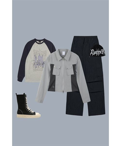 NOMANUAL（NOMANUAL）の「N.S.C PARACHUTE PANTS - BLACK（スウェットパンツ・レディース・その他・X-SMALL）」の2枚目の写真