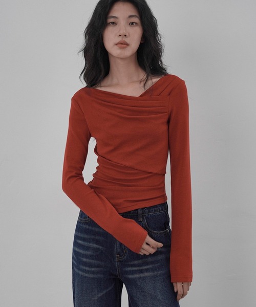 EIGHTHMONTH(エイスマンス)の「クロスオーバートップス EM25a104【EIGHTHMONTH】(Tシャツ/カットソー・レディース・レッド/グレー・M/S)」の11枚目の写真