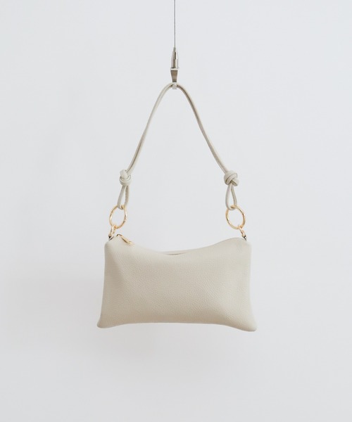 NOMBRE IMPAIR(ノンブルアンペール)の「【Antonello masi】タイストラップBAG(ショルダーバッグ・レディース・グレー/キナリ・FREE)」の2枚目の写真