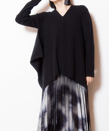 スクエアヘムニットプルオーバー