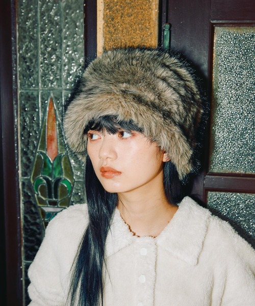 niko and...(ニコアンド)の「オリジナルフェイクファーボリュームハット(ハット・レディース・ブラウン/ベージュ・0)」の3枚目の写真