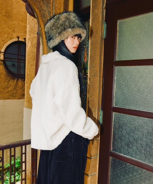 niko and...(ニコアンド)の「オリジナルフェイクファーボリュームハット(ハット・レディース・ブラウン/ベージュ・0)」の4枚目の写真